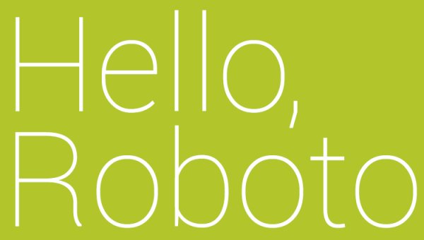 16 个 hello Roboto 英文字体