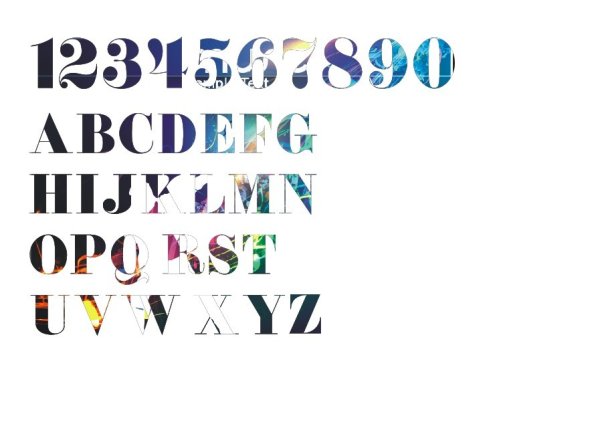 复古发光英文字体