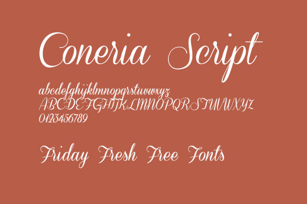 Coneria Script 英文斜体字体