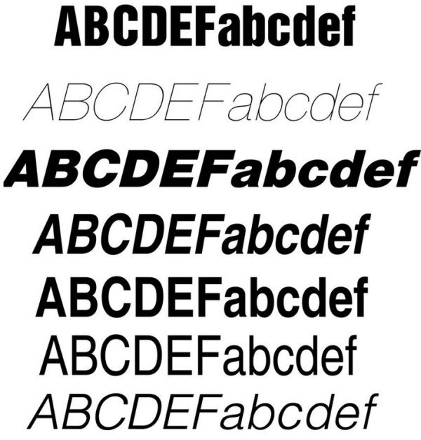 创意 Helvetica 英文字体集