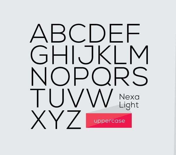 Nexa light 金色英文字体