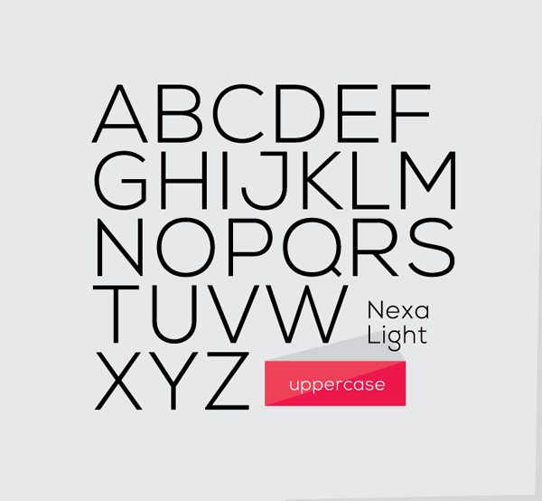 Nexa light 金色英文字体