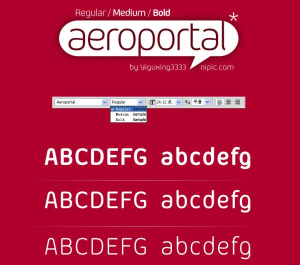 Aeroportal 系列英文字体集