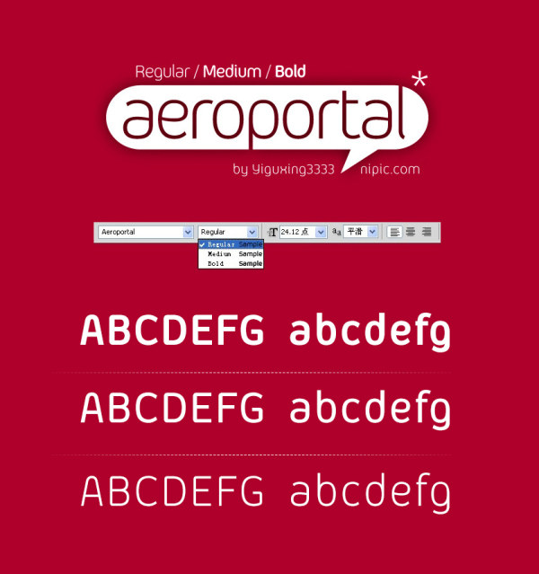 Aeroportal 系列英文字体集
