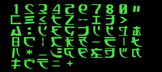 矩阵码英文字体