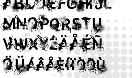 墨迹纹理英文字体