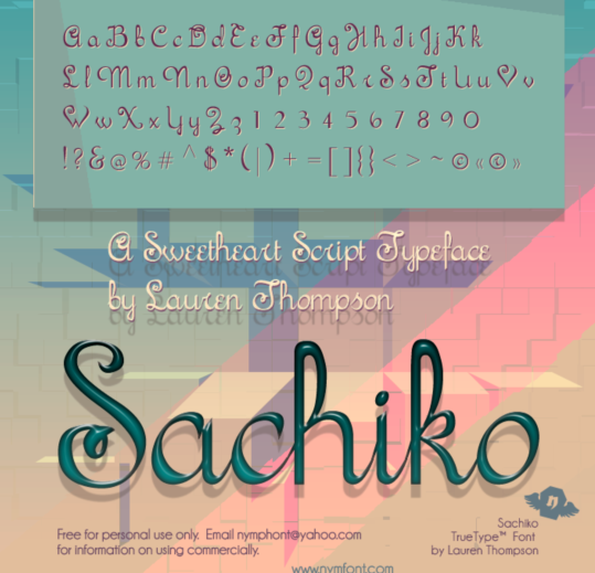 Sachiko Script英文字体