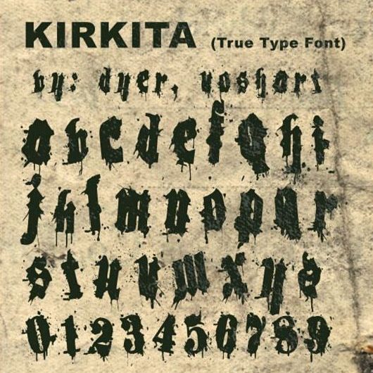 Kirkita复古英文字体