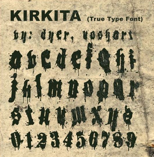 Kirkita复古英文字体