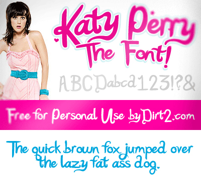Katy Perry 英文字体包