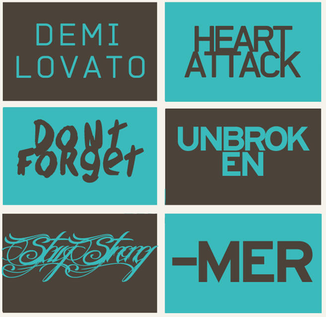 Demi Lovato 英文字体 06