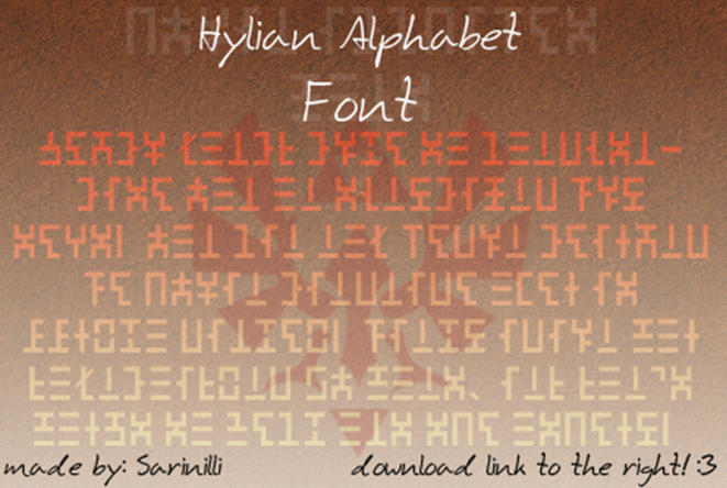 Hylian 字母英文字体