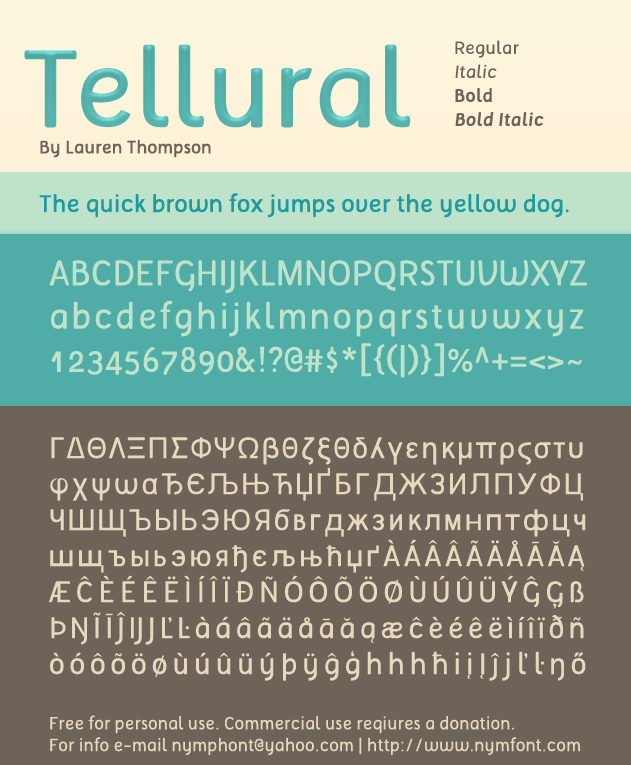 Tellural 艺术英文字体