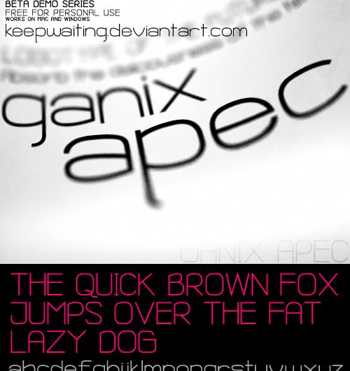 Ganix Apec 英文字体集