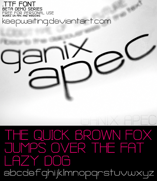 Ganix Apec 英文字体集