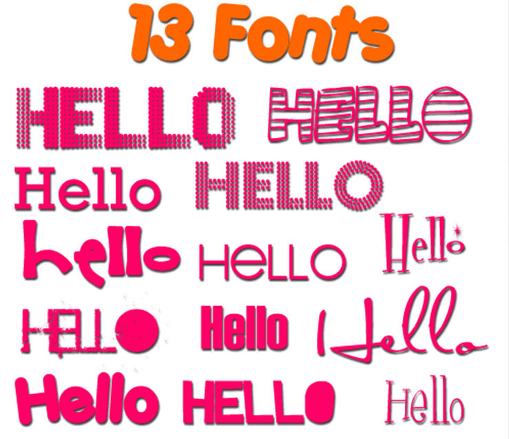 13种可爱英文字体