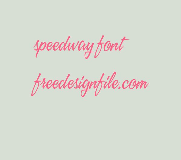 Speedway英文字体
