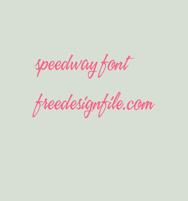 Speedway英文字体