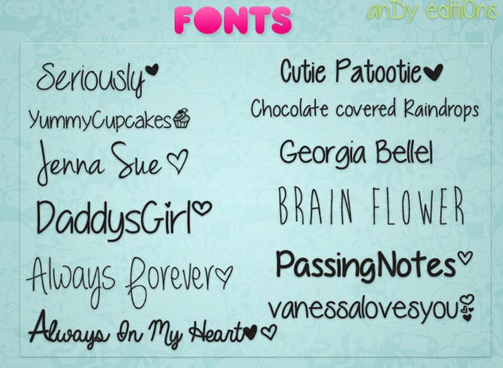 Andy Editions 英文字体