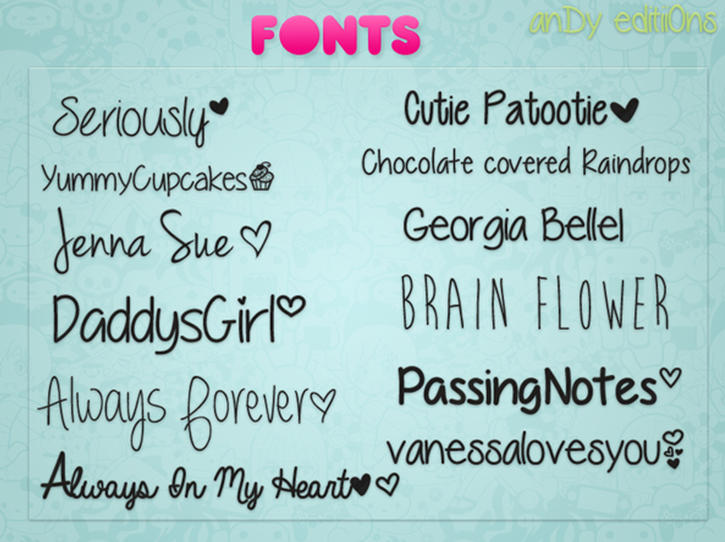 Andy Editions 英文字体