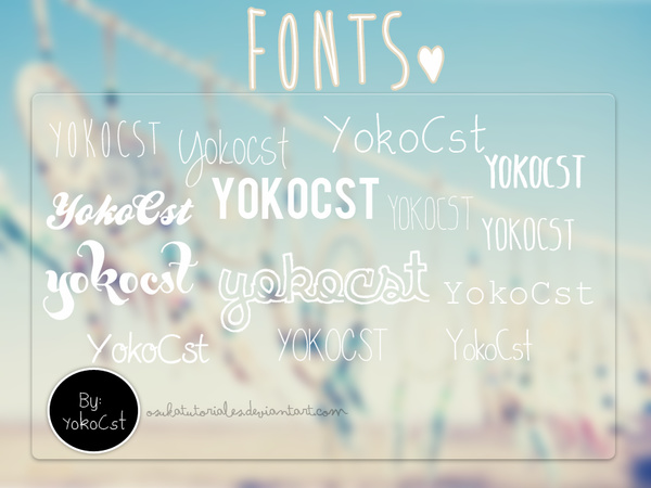 Yokocst 英文字体包