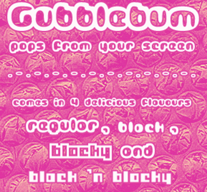 Gubblebum 英文字体