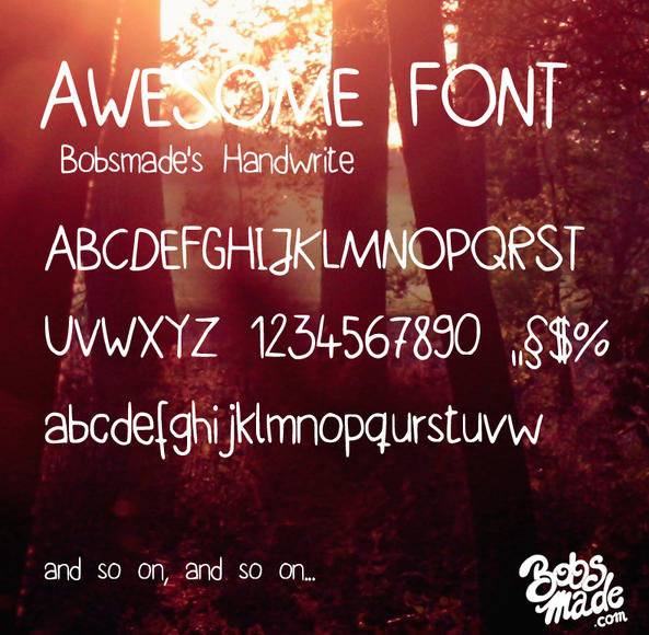 Bobs Made 手写英文字体
