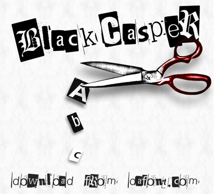 黑色Casper 英文字体