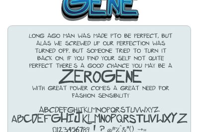 Zerogene 英文字体