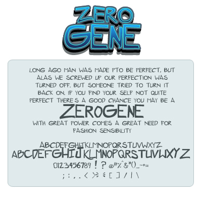 Zerogene 英文字体