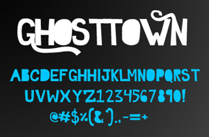 GHOSTTOWN 英文字体