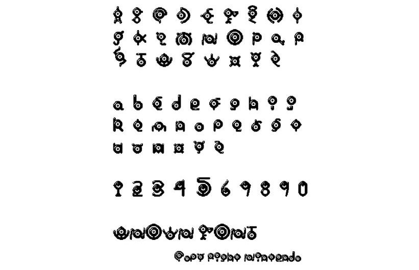 UNOWN 英文字体