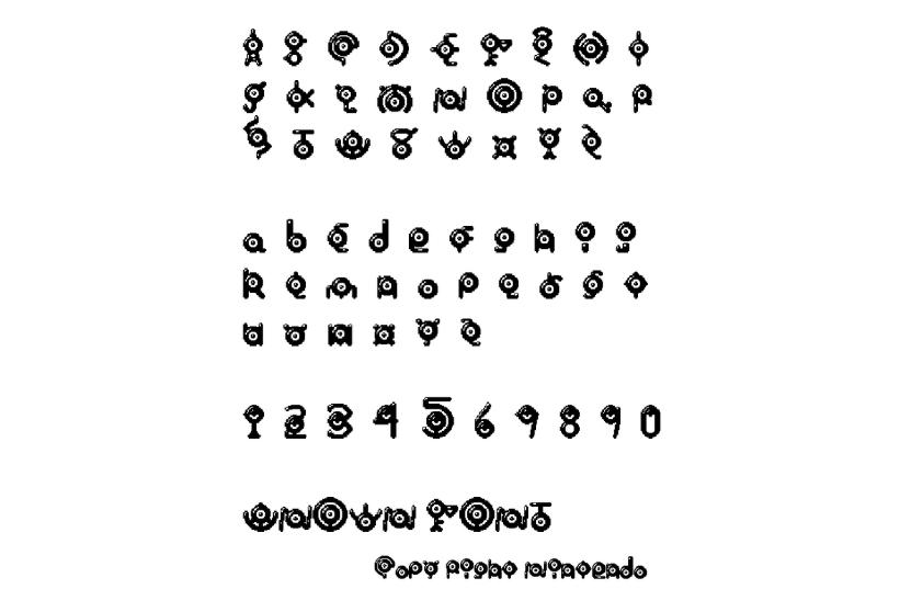 UNOWN 英文字体
