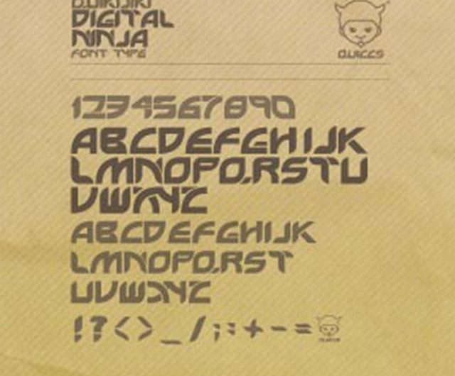 数字忍者英文字体