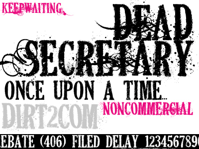 Dead Secretary 英文字体