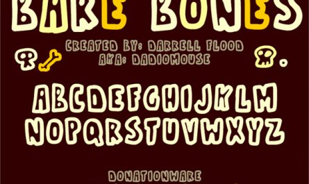Bare Bones1 英文字体