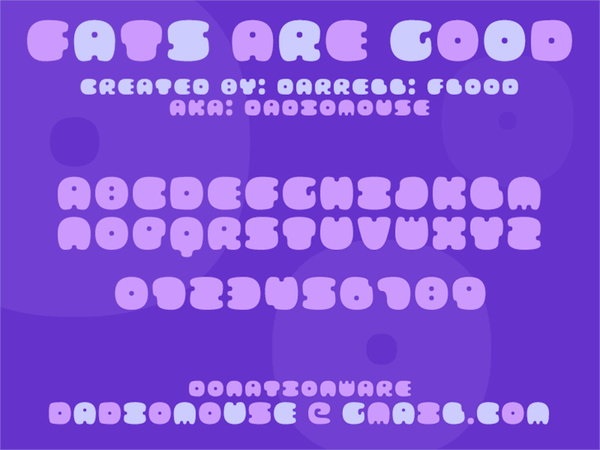 FATS ARE GOOD 英文字体