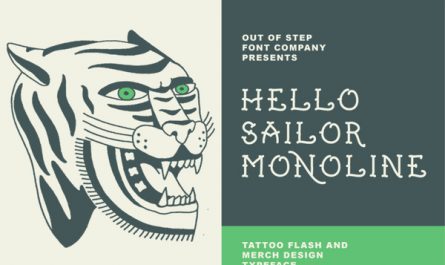 Hello Sailor Monoline Demo 英文字体