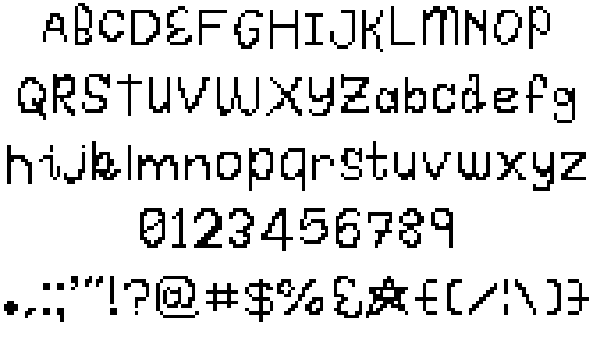 HandPixies 英文字体