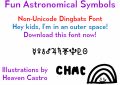 Fun Astronomical Symbols 英文字体