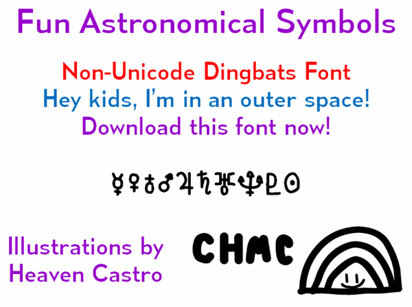 Fun Astronomical Symbols 英文字体