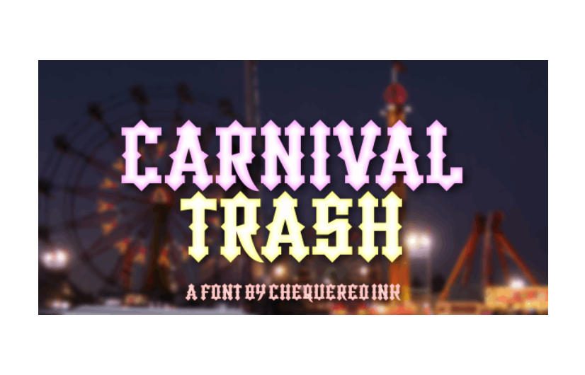 Carnival Trash 英文字体