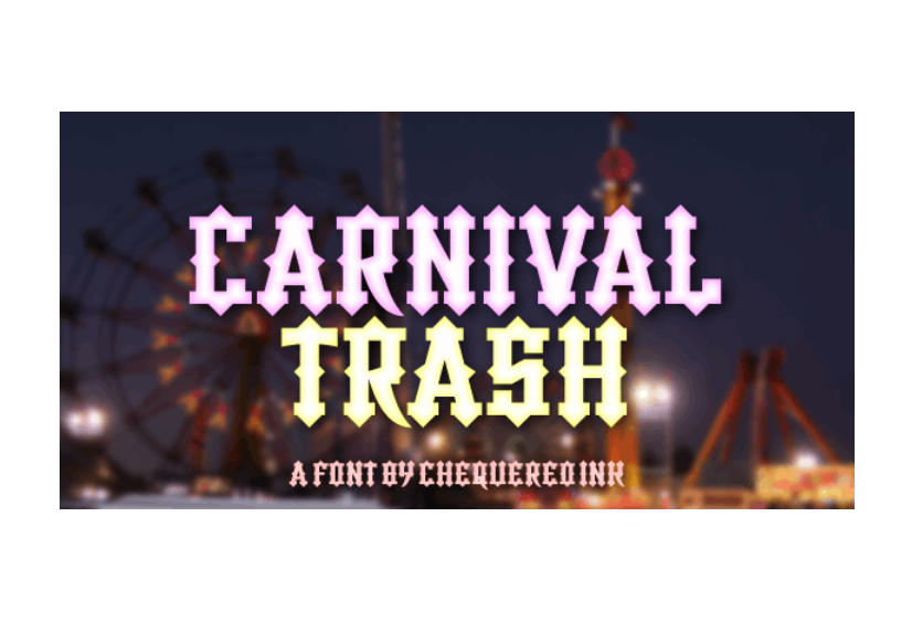 Carnival Trash 英文字体