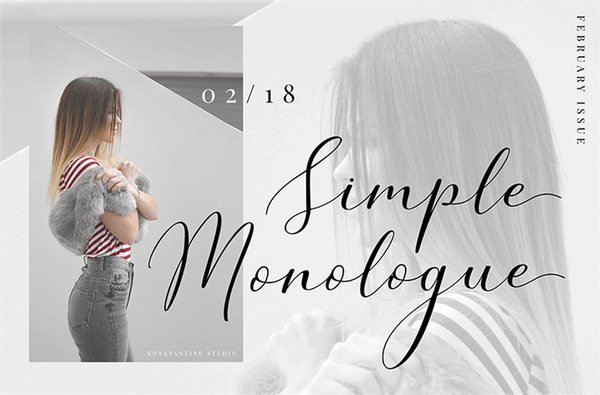 Simple Monologue 英文字体