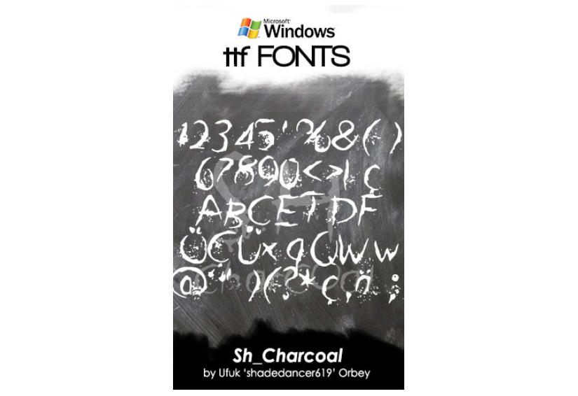 Charcoal TTF 英文字体