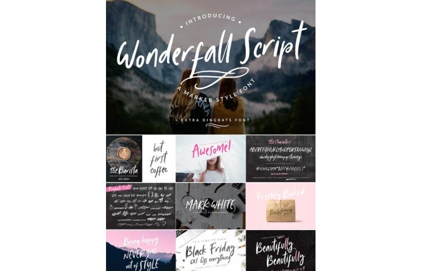 Wonderfall Script Dingbats 英文字体