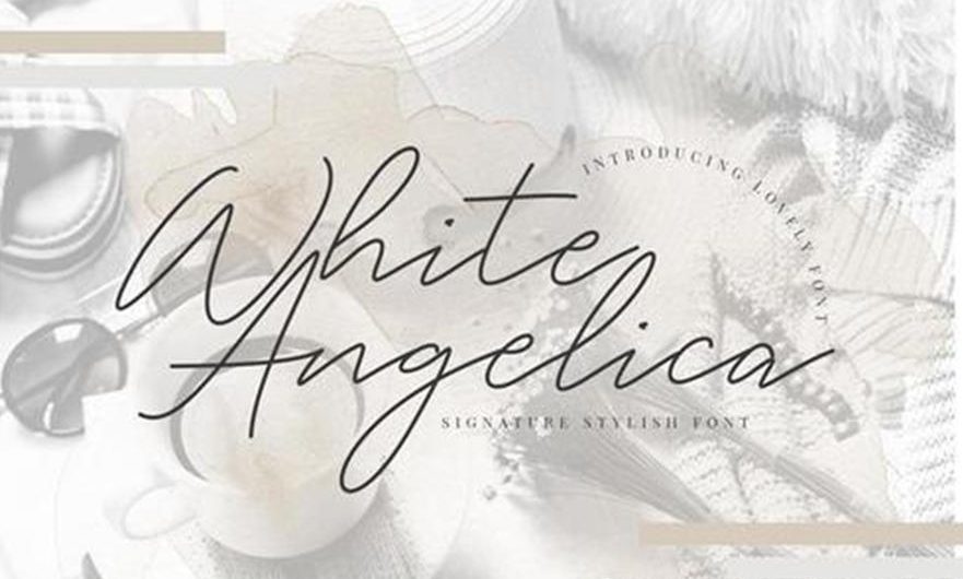 White Angelica 英文字体
