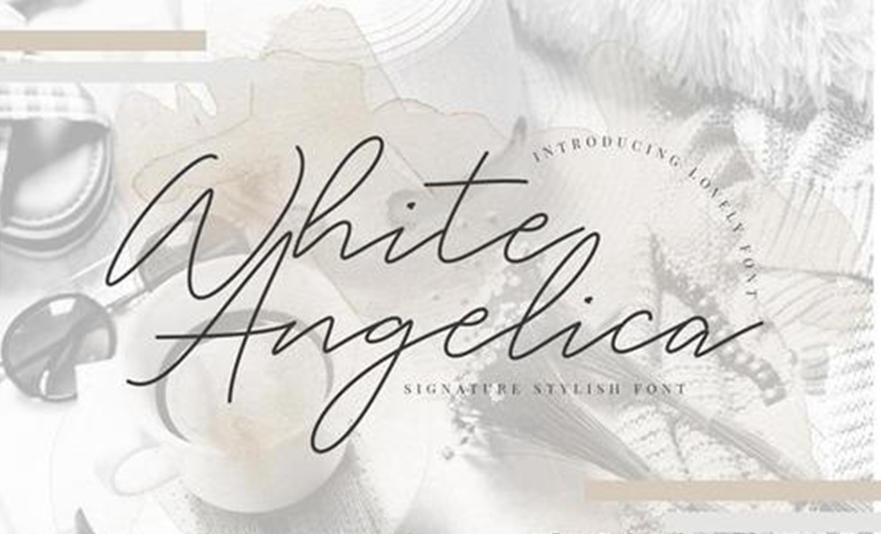 White Angelica 英文字体