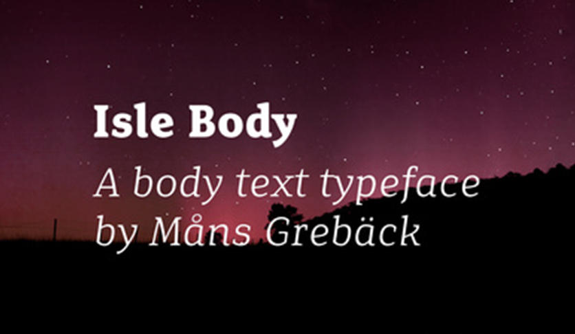 Isle Body 英文字体