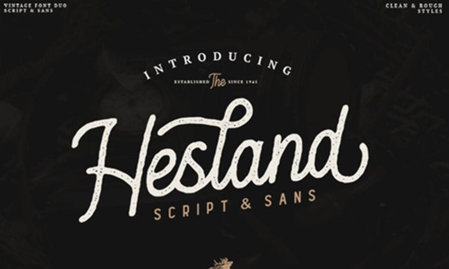 Hesland Vintage 英文字体